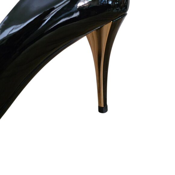 Yves Saint Laurent YSL Clara 80 Black Patent Leather Pumps Heels 7 Worn Once - Picture 5 of 6